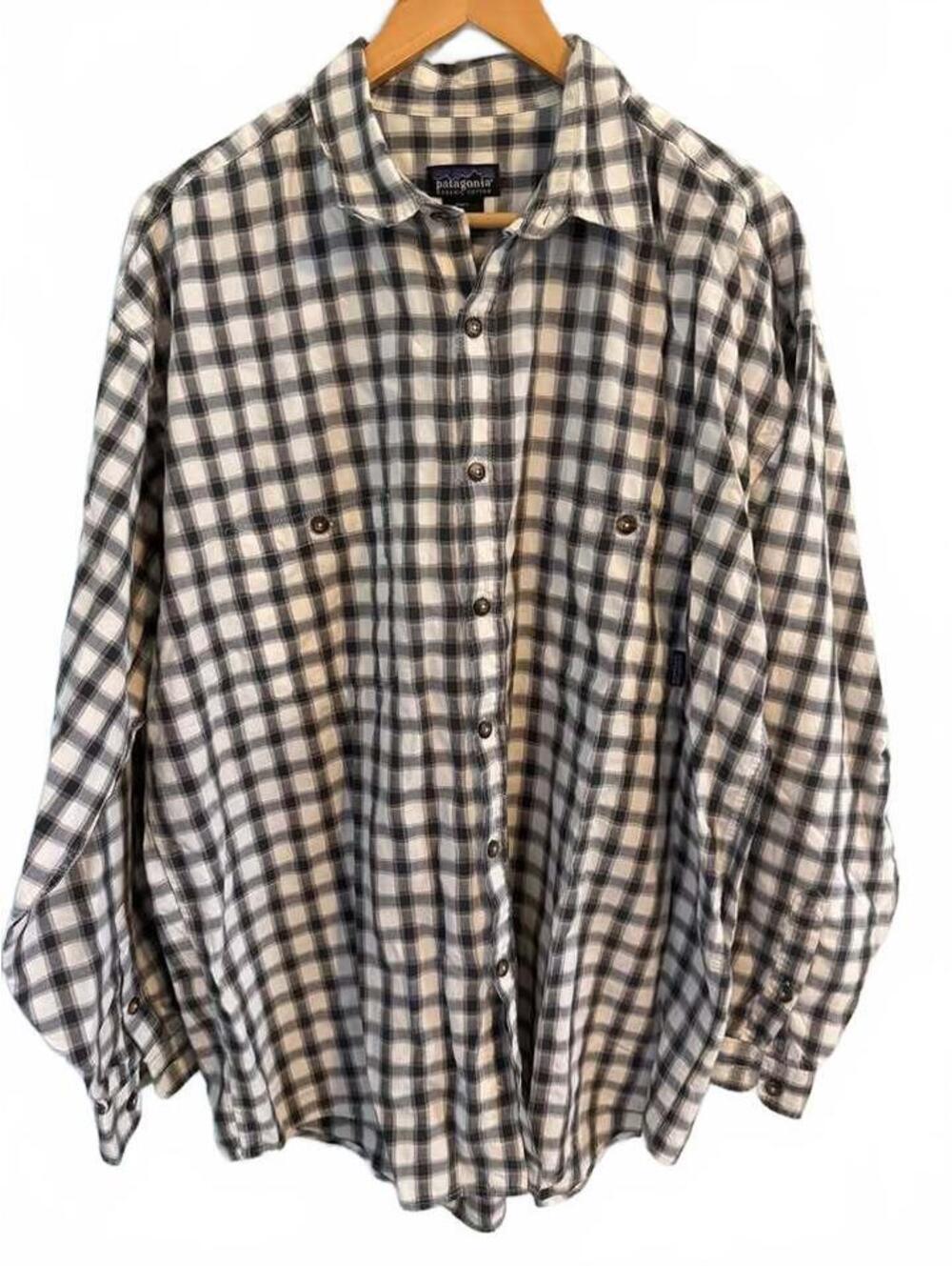 Patagonia Organic Cotton Gingham Check Long Sleeve Shirt Men's XL